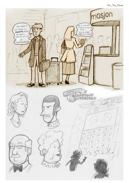 Tintin inspired avatar style mock up for Scramble Legends